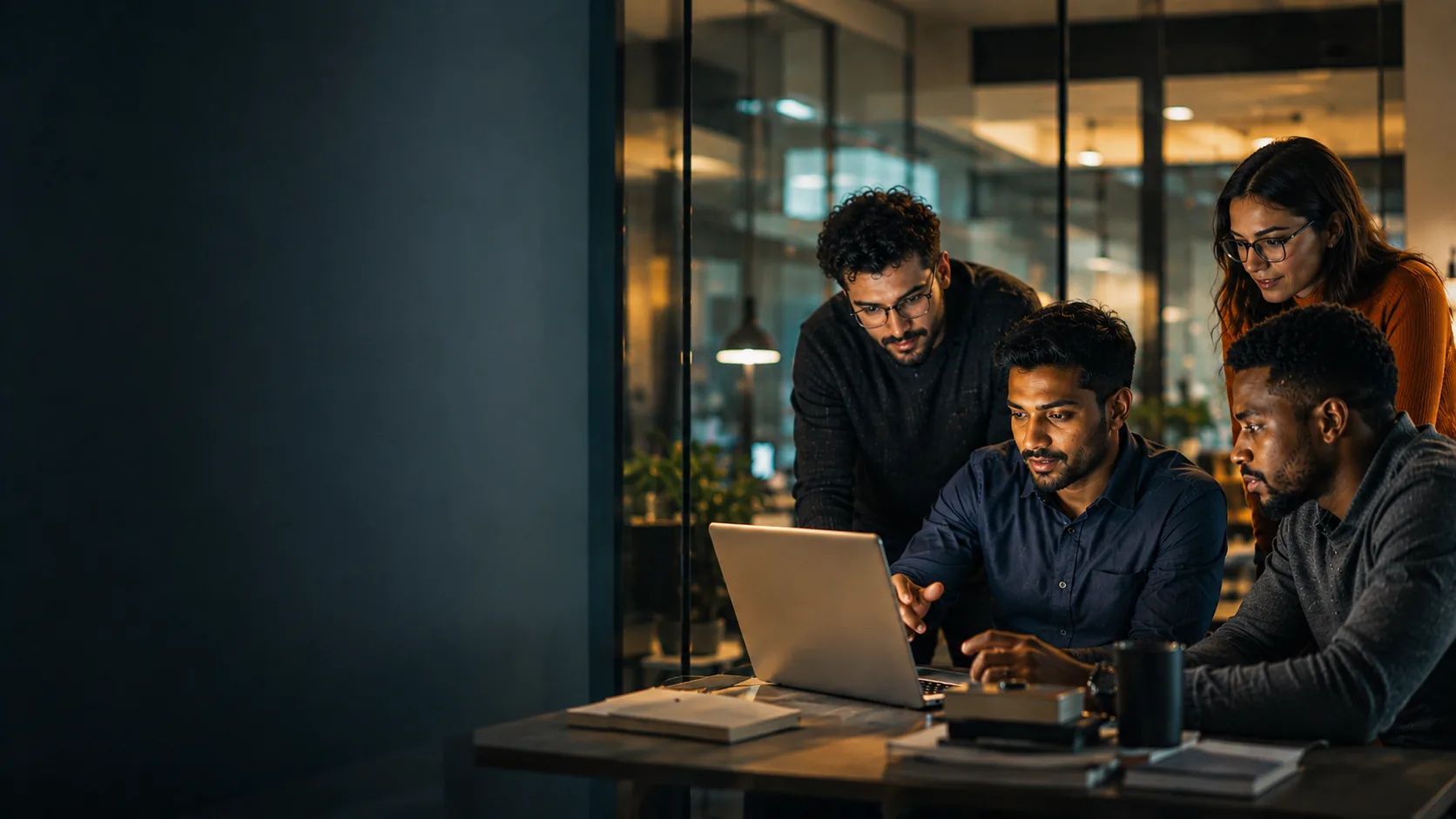 The Teknora team collaborating while building software